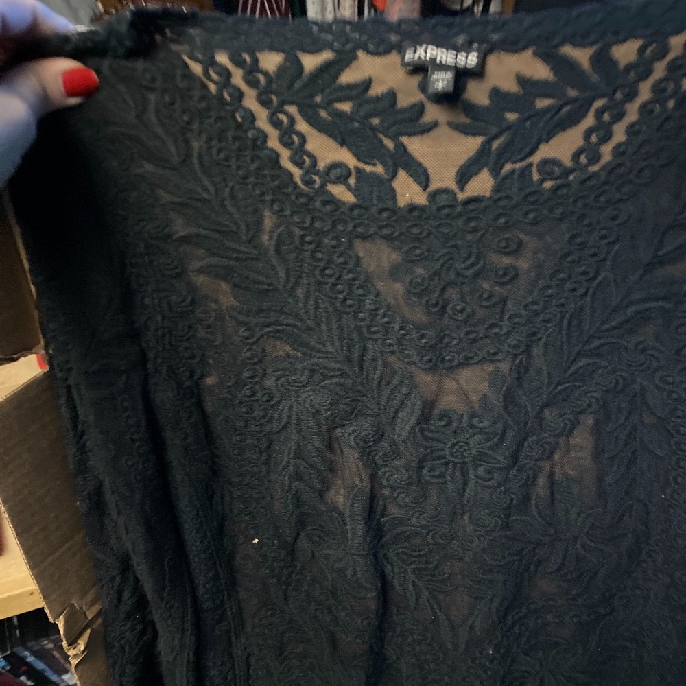 Black lace shirt